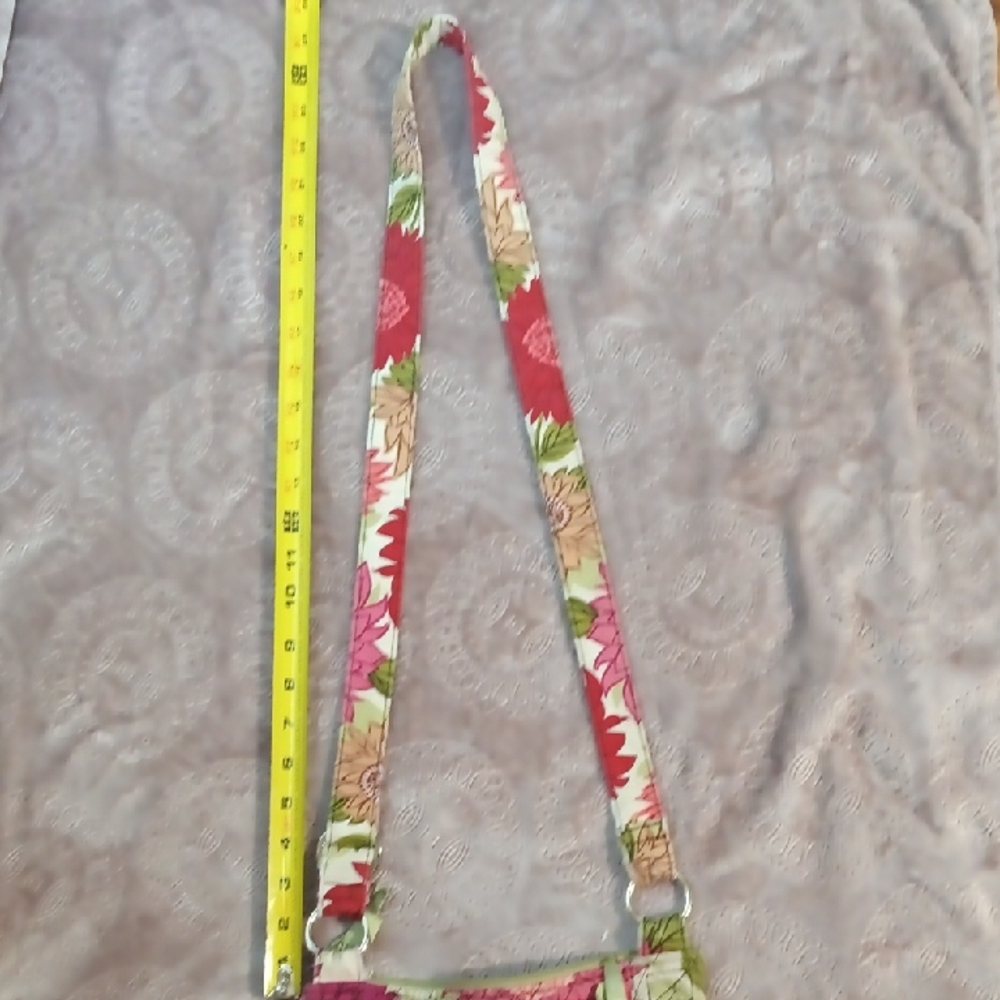 Vera Bradley Pink and Green Floral Crossbody Bag - Picture 6 of 8